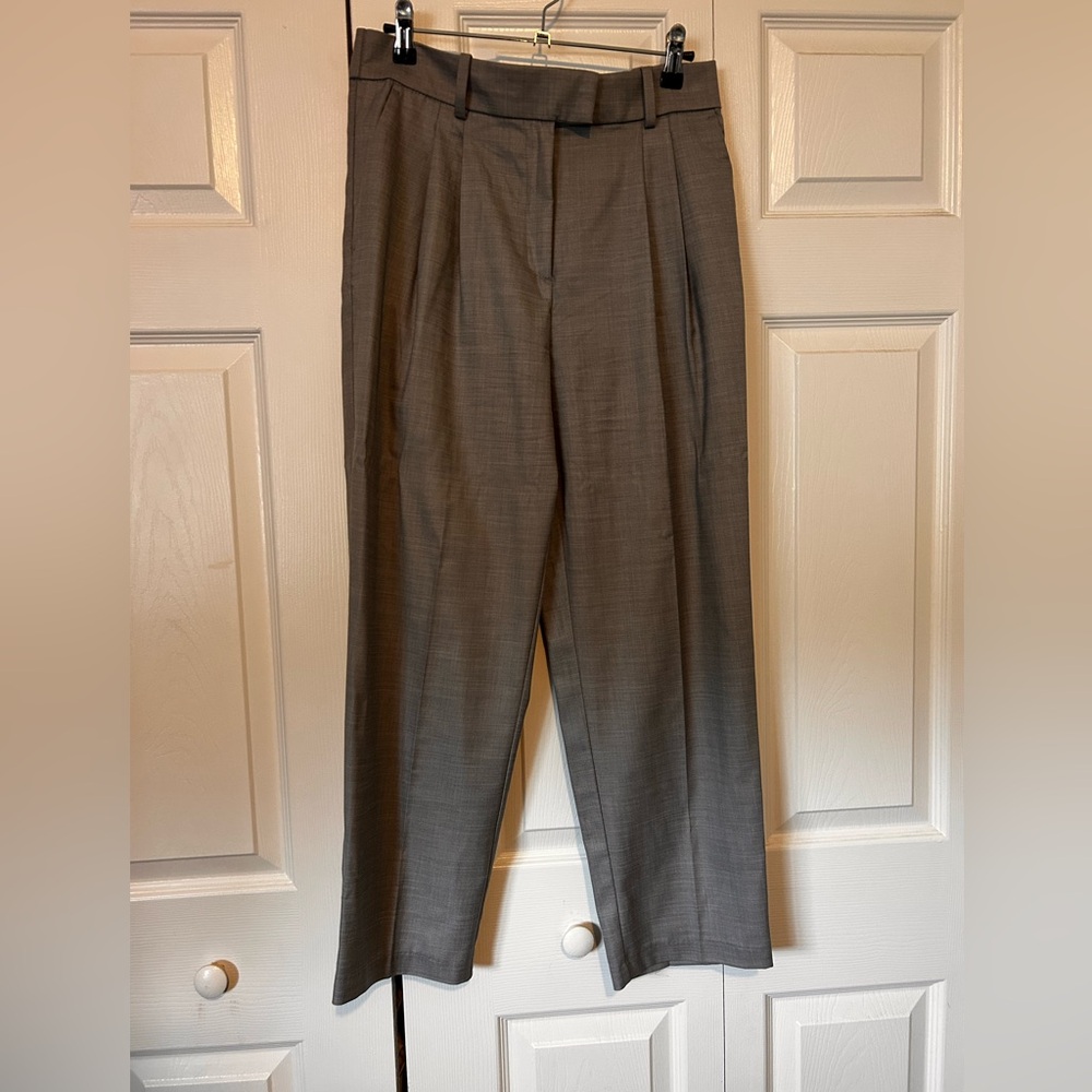 Gray Ankle Length Trousers